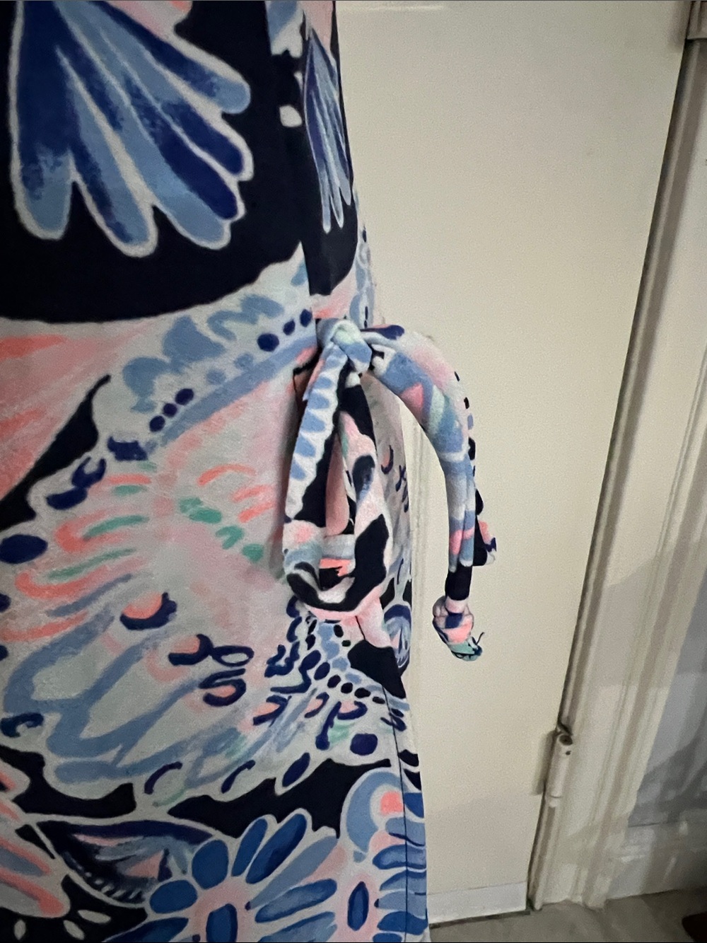 Lilly Pulitzer Navy Blue Pink Multi Floral Shift Dress - Picture 4 of 12